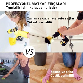 Polham Premium 22 Parça Profesyonel Ev, Ofis, Araç Detaylı Temizlik Seti, Matkap Uçlu Ultra Sağlam Set