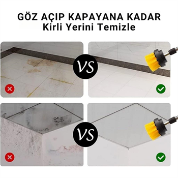 Polham Premium 22 Parça Profesyonel Ev, Ofis, Araç Detaylı Temizlik Seti, Matkap Uçlu Ultra Sağlam Set