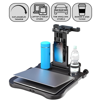 Polham Premium Araç Koltuk Arkası Masa Araç Laptop Standı Araç Yeme İçme Masası Standı Araç Standı