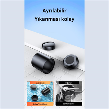 Polham Premium Led Işıklı Kapaklı Araç İçi Küllük, Yıkanabilir, Koku Önleyici Sigara Tutuculu Küllük