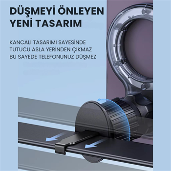 Polham Pro Süper Manyetik Araç İçi Telefon Tutucu, Havalandırma Sıkıştırmalı Stabil Telefon Tutucu