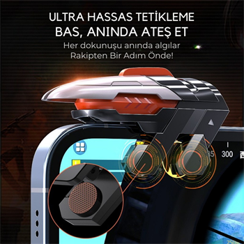Polham Profesyonel Mobil Oyun Tetikleyici | Hızlı Ateş, Nişan Almak İçin Tetik, Tüm Telefonlara Uyumlu