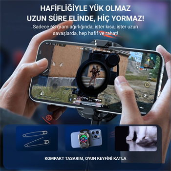 Polham RGB Işıklı Turbo Telefon Soğutucu | 6000 RPM Turbo Fan, Fırtına Tip Soğutma, Telefon Soğutucu