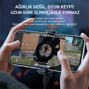 Polham RGB Işıklı Turbo Telefon Soğutucu | 6000 RPM Turbo Fan, Fırtına Tip Soğutma, Telefon Soğutucu