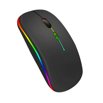 Polham Şarjlı RGB Işıklı Çift Modlu Kablosuz Mouse, Laptop, Tablet, Telefon, TV Uyumlu Mouse Süper Sessiz