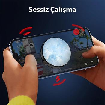 Polham Süper Hızlı Nano Soğutuculu Manyetik Mıknatıslı Telefon Soğutucu Fan, RGB Işıklı Universal 