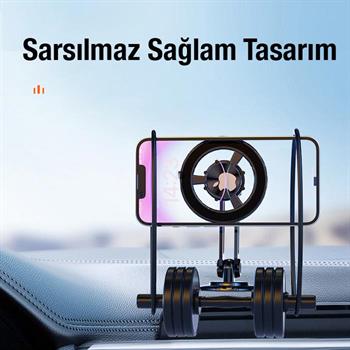 Polham Süper Manyetik Pro Magsafeli Manyetik Araç İçi Telefon Tutucu, Nano Yapışkanlı Torpido Üstü Telefon Tutucu