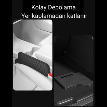 Polham Tesla Model 3 ve Model Y İle Uyumlu Araç İçi Çalışma Masası, Bardaklı, Telefon Standlı Tepsi