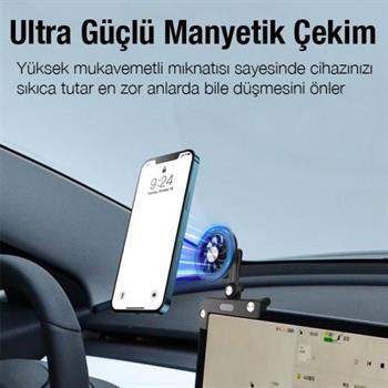 Polham Tesla Model Y, S, X, 3 İle Uyumlu Magsafeli Telefon Tutucu, Notebook Ekranı İçin Telefon Tutucu