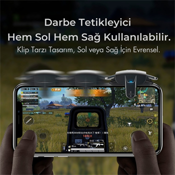 Polham Tüm Telefonlara Uygun PUBG ve Call of Duty Uyumlu Şarjlı Oyun Tetiği | Hızlı Ateş ve Hassas Nişan