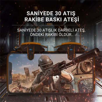 Polham Tüm Telefonlara Uygun PUBG ve Call of Duty Uyumlu Şarjlı Oyun Tetiği | Hızlı Ateş ve Hassas Nişan