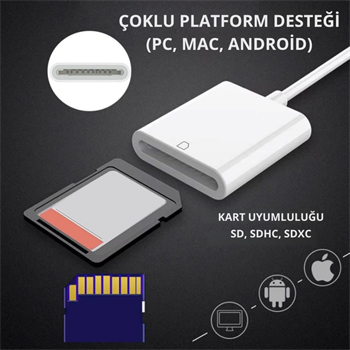 Polham USB-C To SD / Hafıza Kart Okuyucu | Tak & Çalıştır Kamera Kart Dönüştürücü, Telefon, Tablet PC Uyumlu