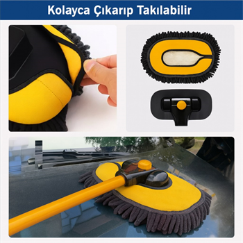 Polham ve LS-426 Uyumlu Yedek Araç Yıkama Mopu, Oto Temizleme Fırçası Yedek Mop, Çizmez, Süper Emici, Kolay Tak-Çıkar