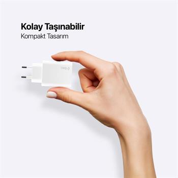 Ttec 40W Süper Hızlı 2x PD Type C Girişli Şarj Adaptörü, İphone, Samsung, Oppo, Xiaomi Şarj Adaptörü