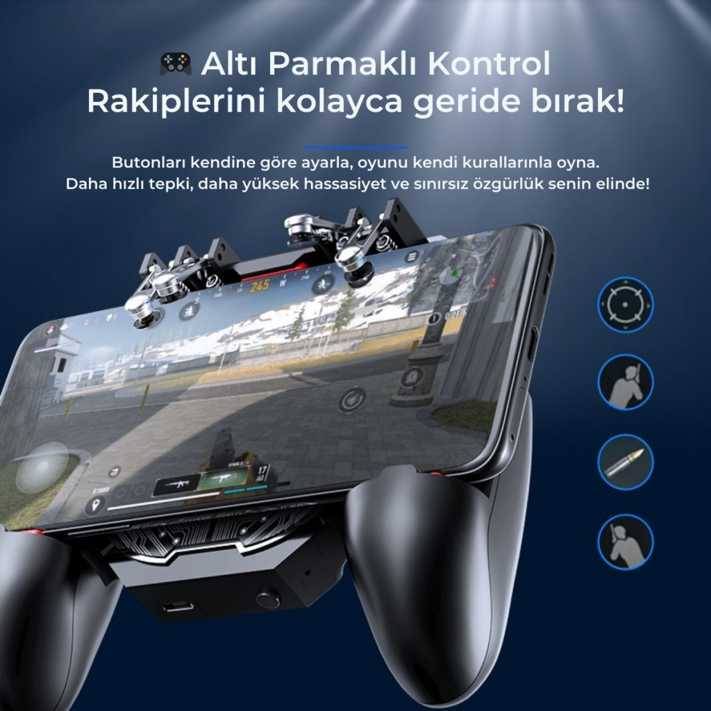 Polham Instruments Polham 6 Parmak Kontrollü Radyatörlü Soğutmalı 4000mAh Bataryalı ...