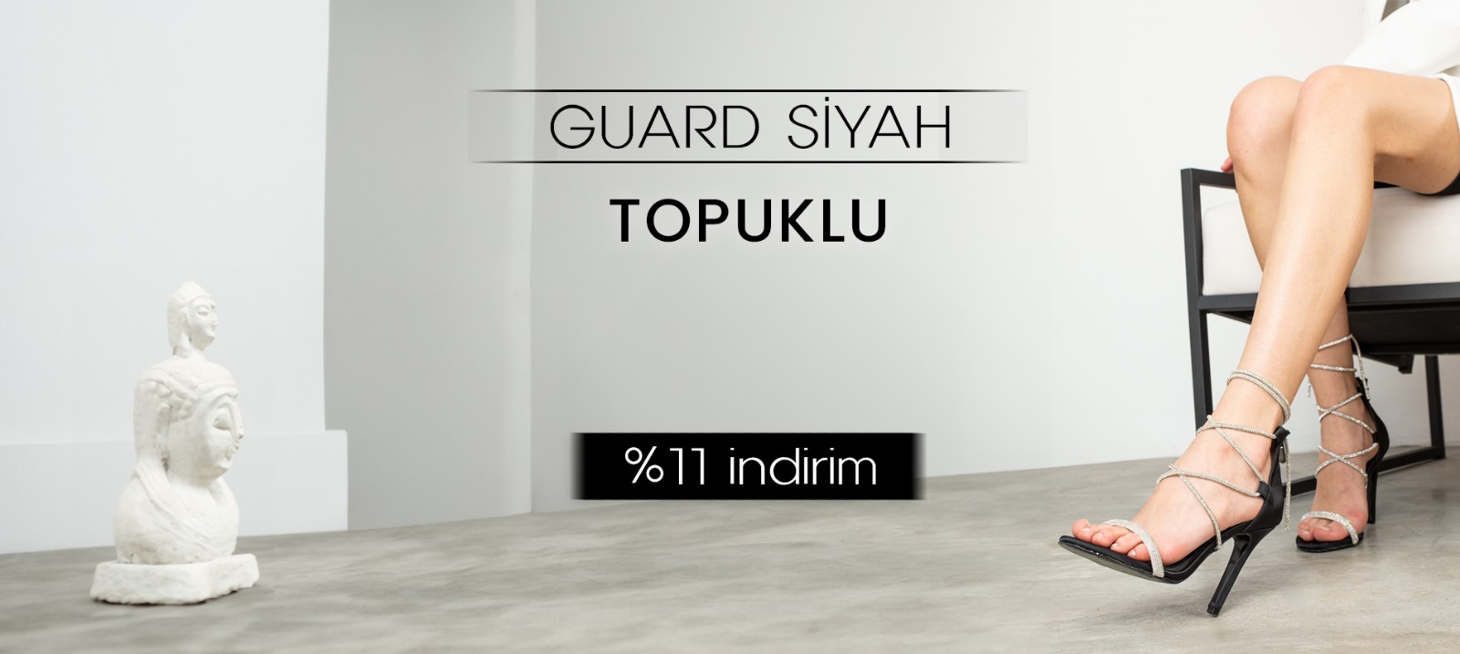 guard siyah topuklu ayakkabı