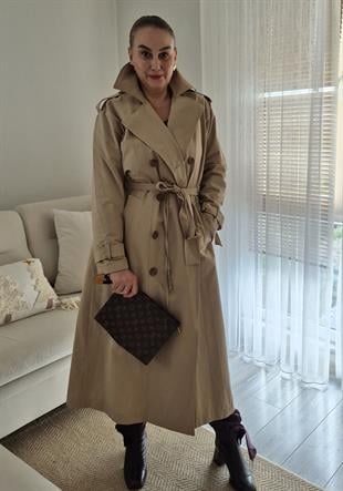 Tasarım Trençkot Krem