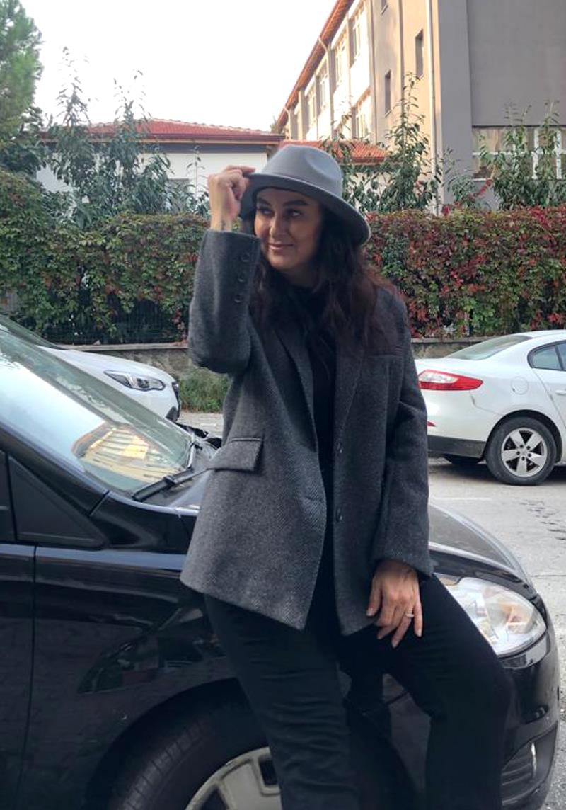 Oversize Kaşe Siyah Ceket