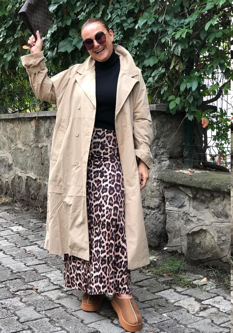 Oversize Krem Trenç Ceket