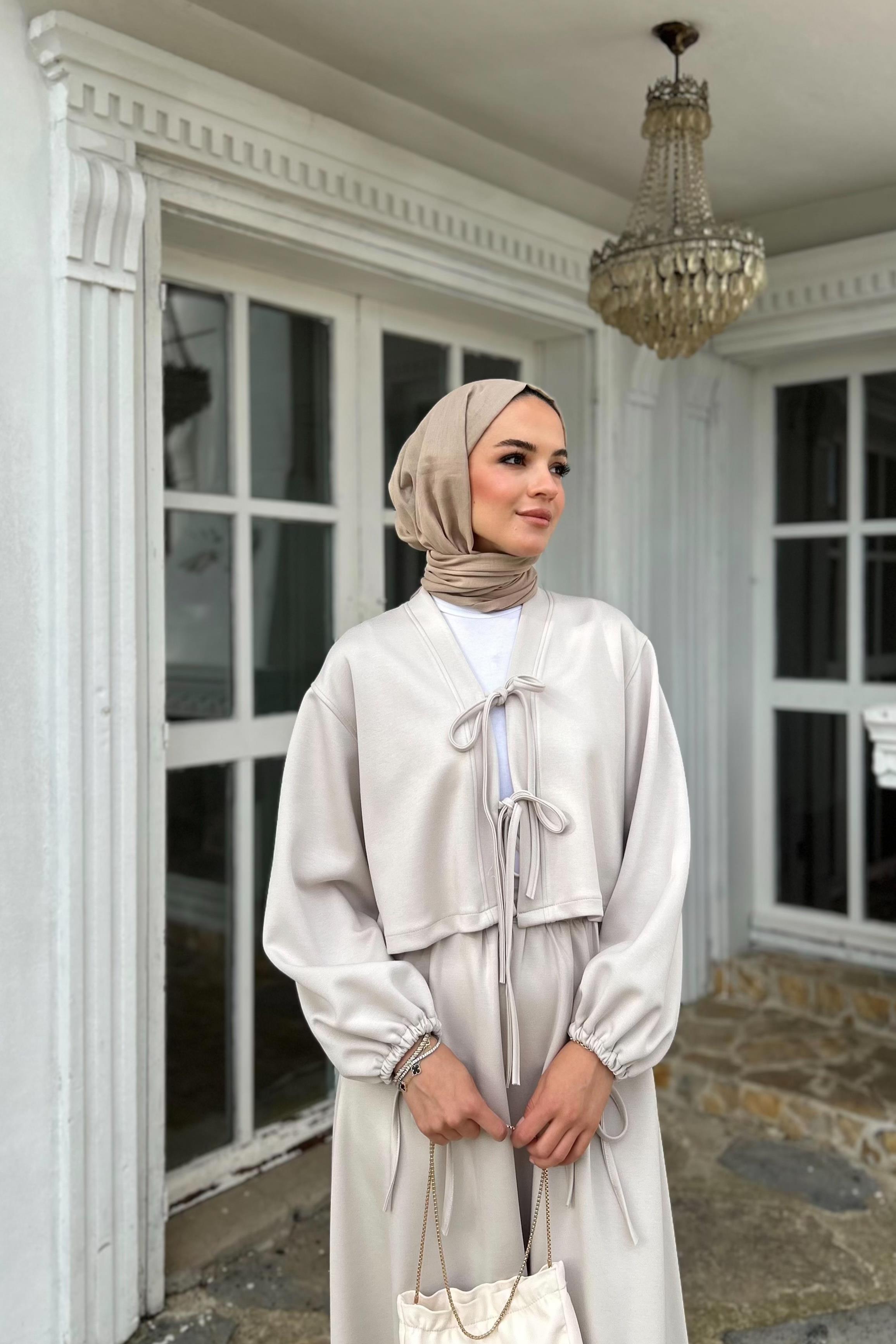 Önden Bağlama Detaylı Etekli Takım - TAŞ Önden Bağlama Detaylı Etekli Takım - TAŞ