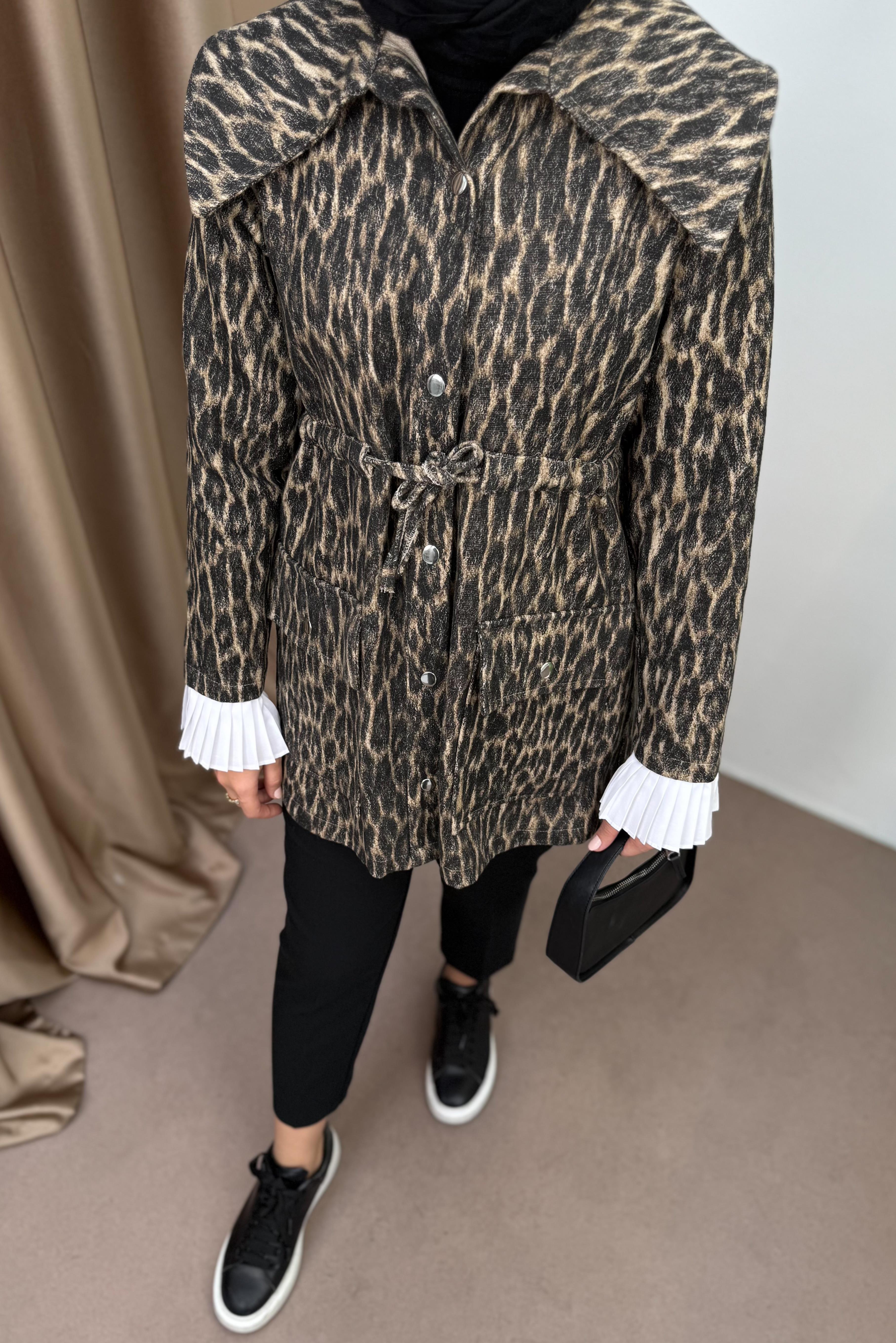 Leopar Ceket - SİYAH Leopar Ceket - SİYAH