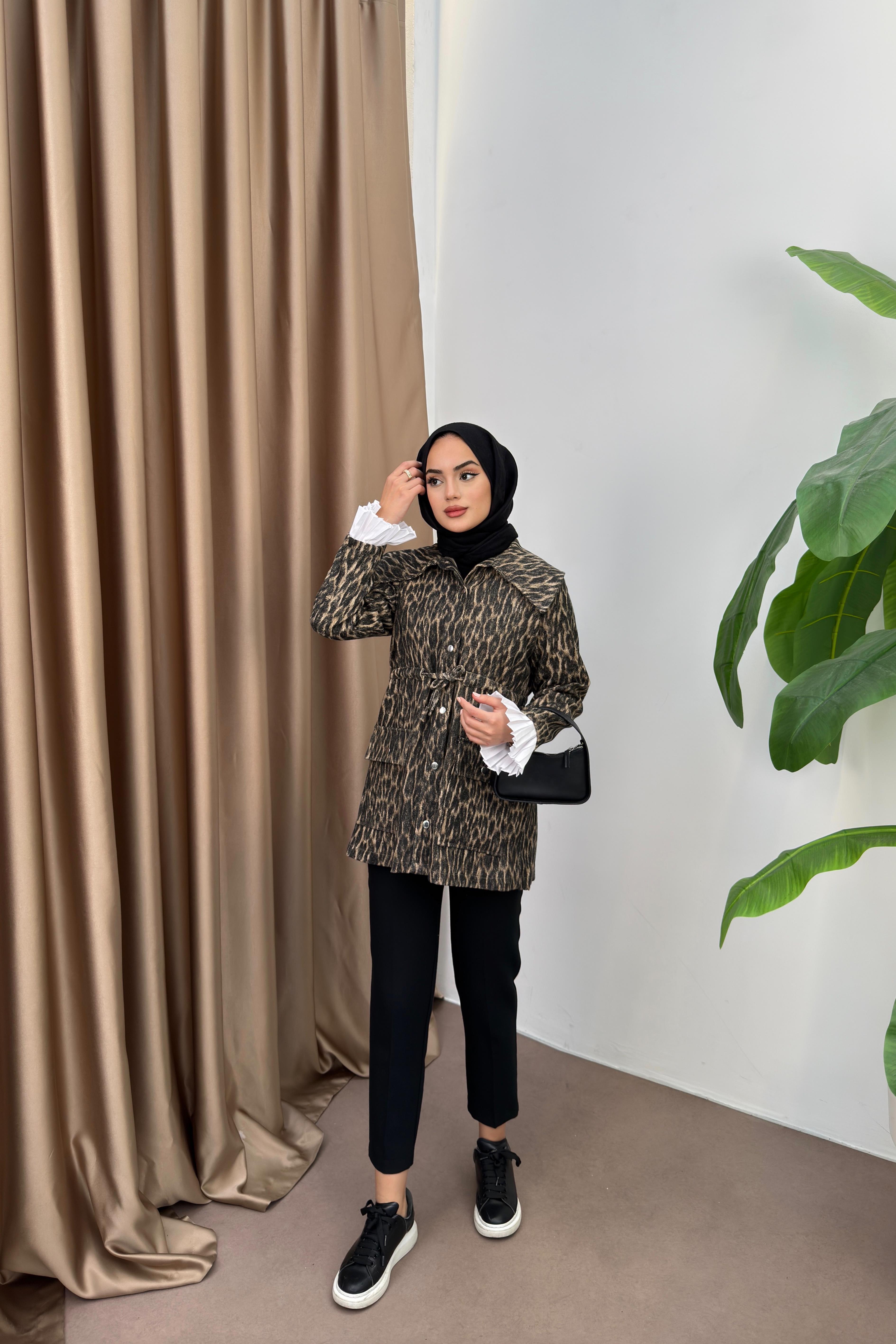 Leopar Ceket - SİYAH Leopar Ceket - SİYAH