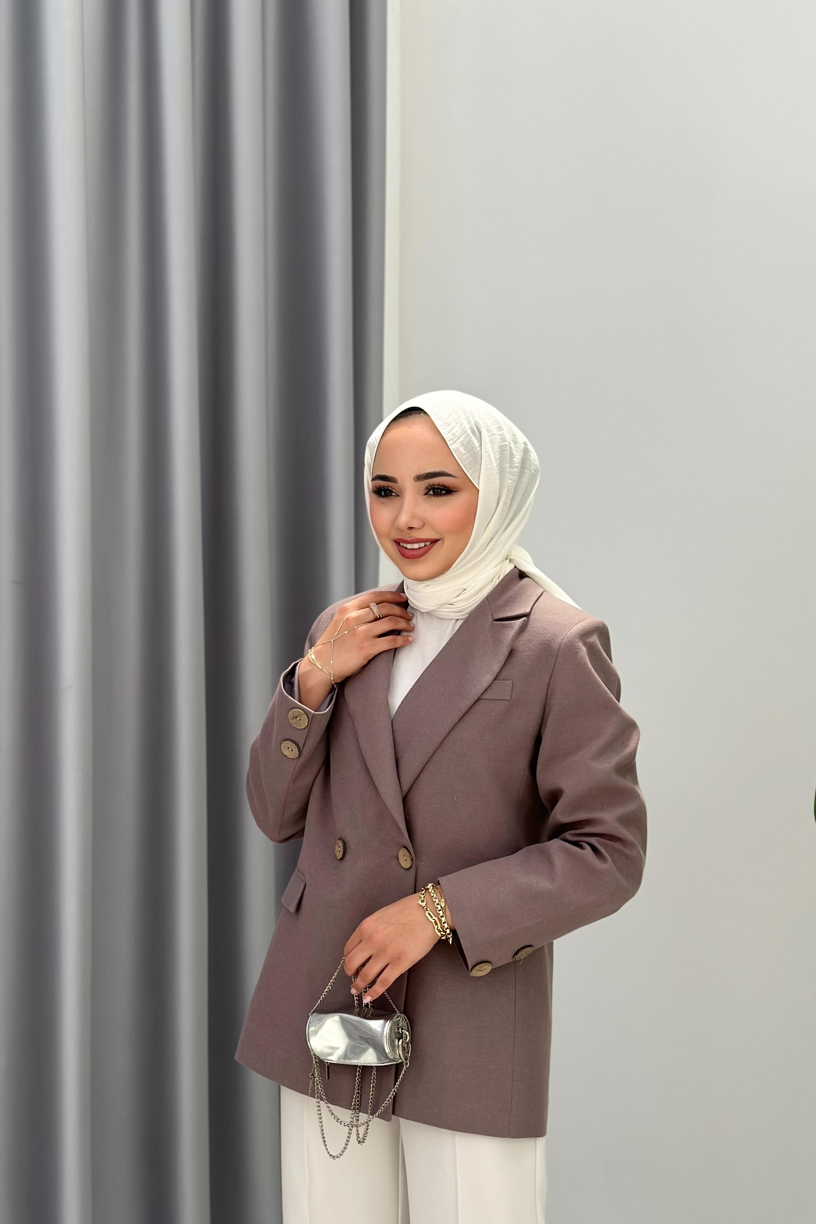 KETEN BLAZER CEKET - ANTRASİT KETEN BLAZER CEKET - ANTRASİT