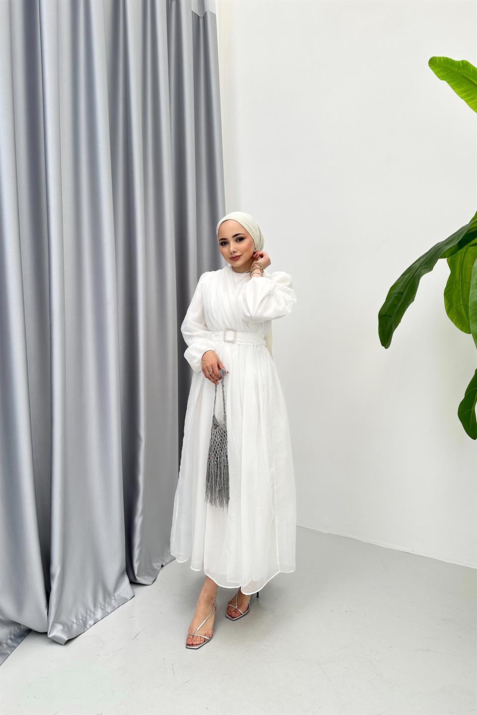 ORGANZA DRESS - WHITE 