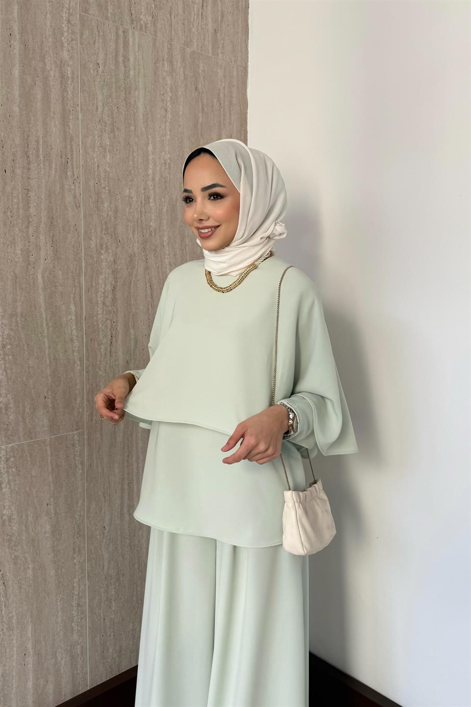 Aller Parçalı Pantolonlu Takım - Mint