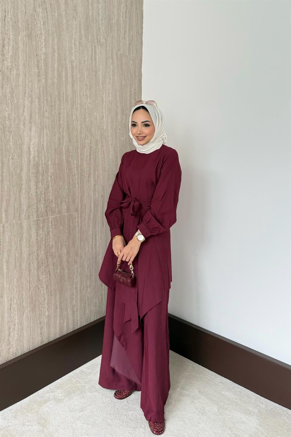 Asimetrik Aller Tulum - Bordo