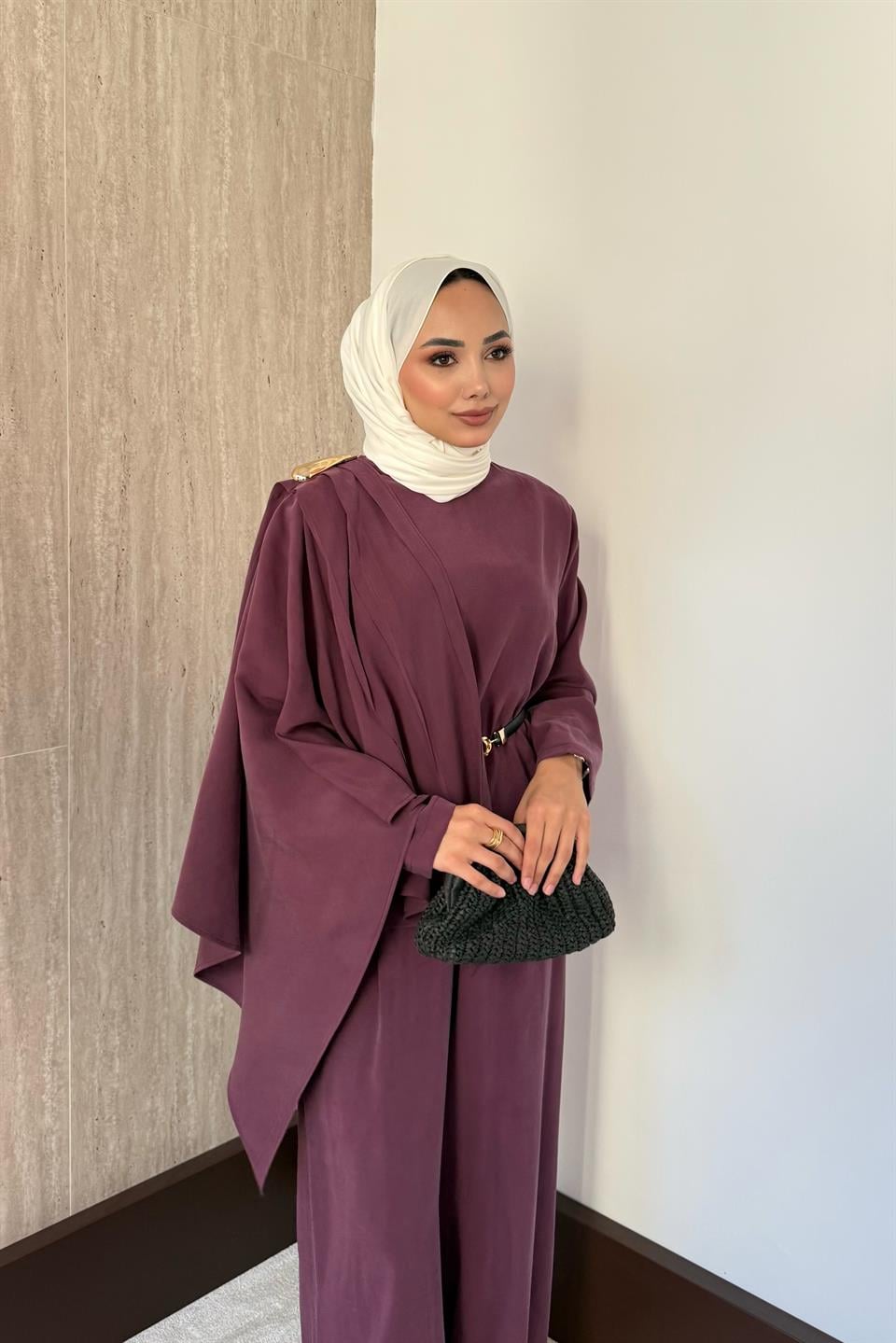 Bloom Modal Pantolonlu Takım - Mürdüm