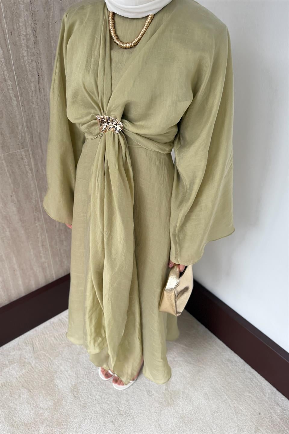 Bolerolu Vual Elbise - Çağla