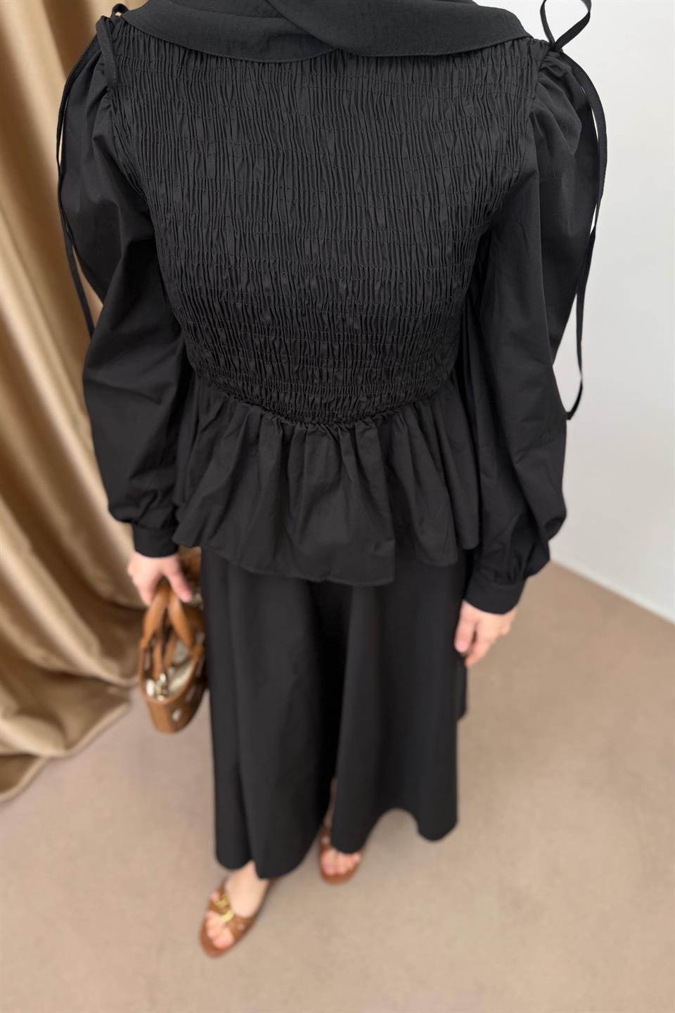 Gipe Detailed Skirt Suit - Black