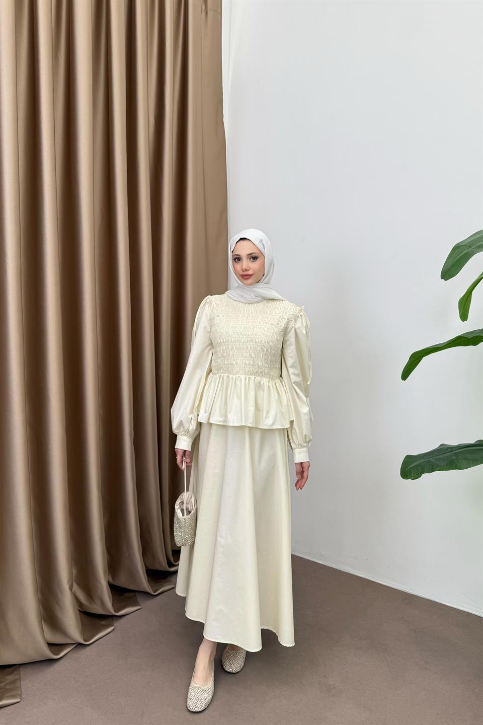 Gipe Detailed Skirt Suit - Stone