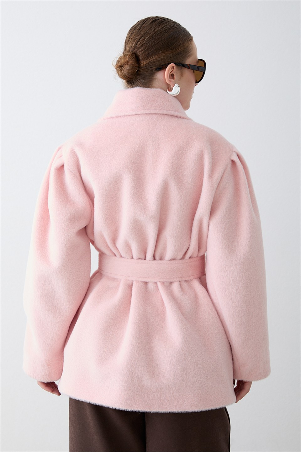 Kemerli Goldfox Ceket - Pembe