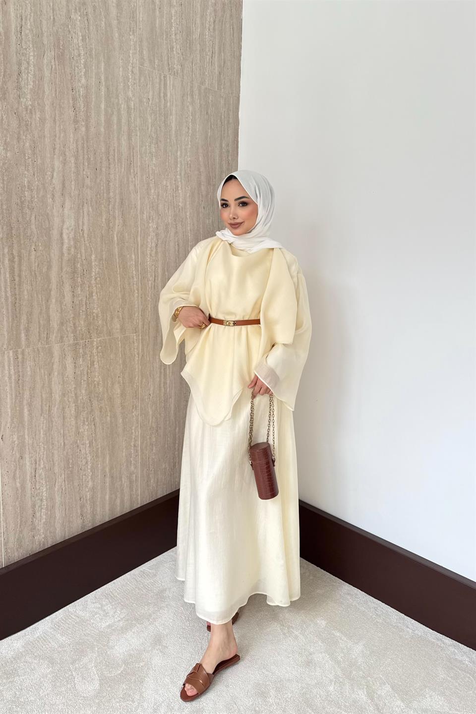 Lily Vual Etekli Takım - Bej