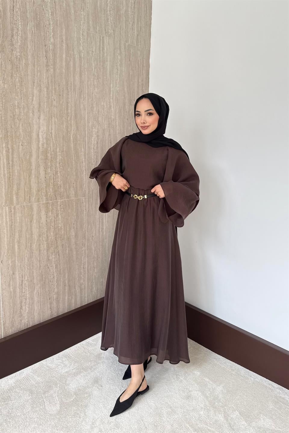 Lily Vual Etekli Takım - Kahve