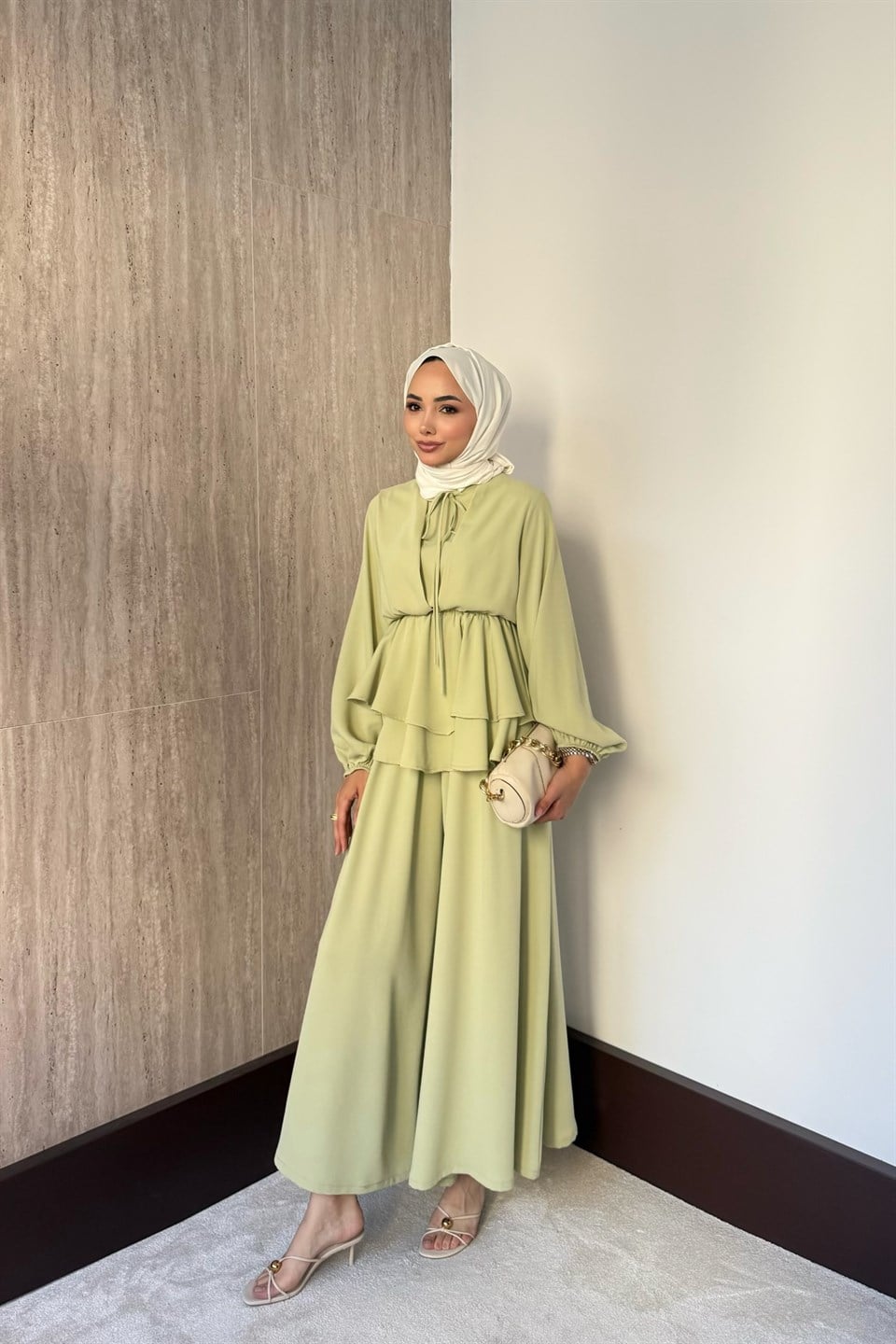 Liya Pantolonlu Takım - Mint