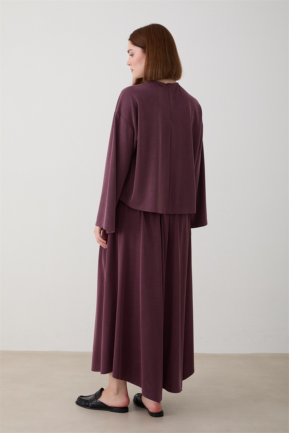 Mizalle Oysho Pantolonlu Takım - Mürdüm
