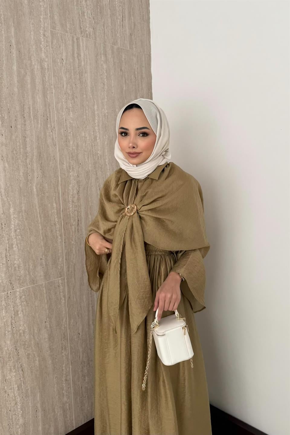 Pelerinli Vual Etekli Takım - Haki