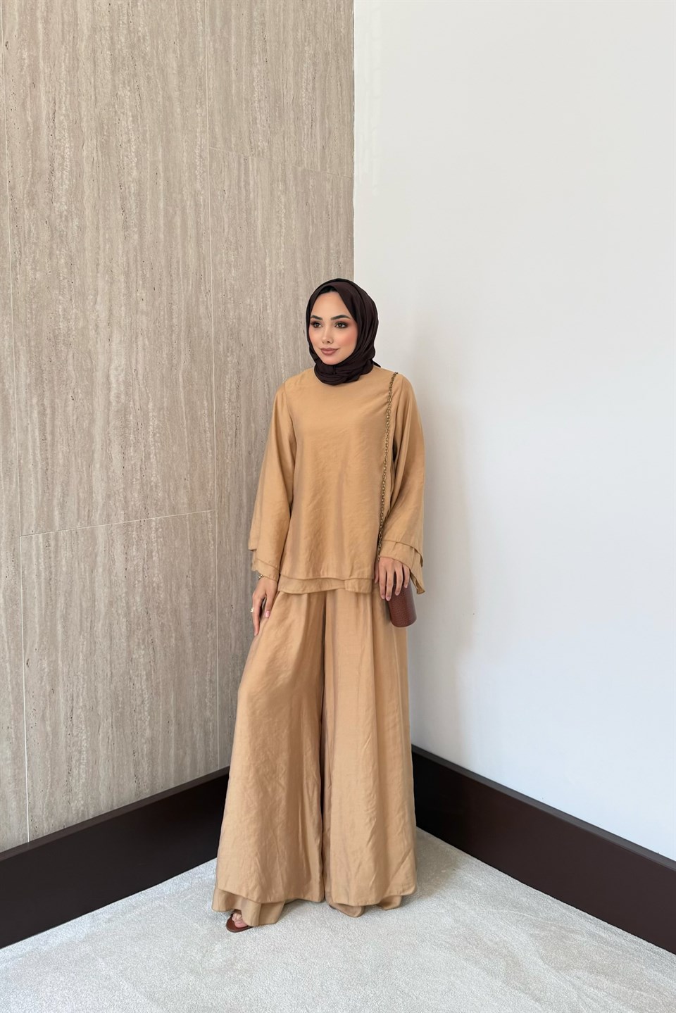 Stella Pantolonlu Takım - Camel