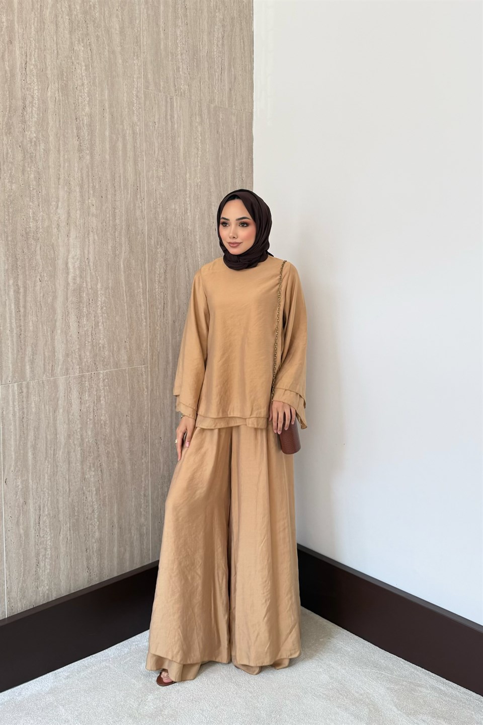 Stella Pantolonlu Takım - Camel