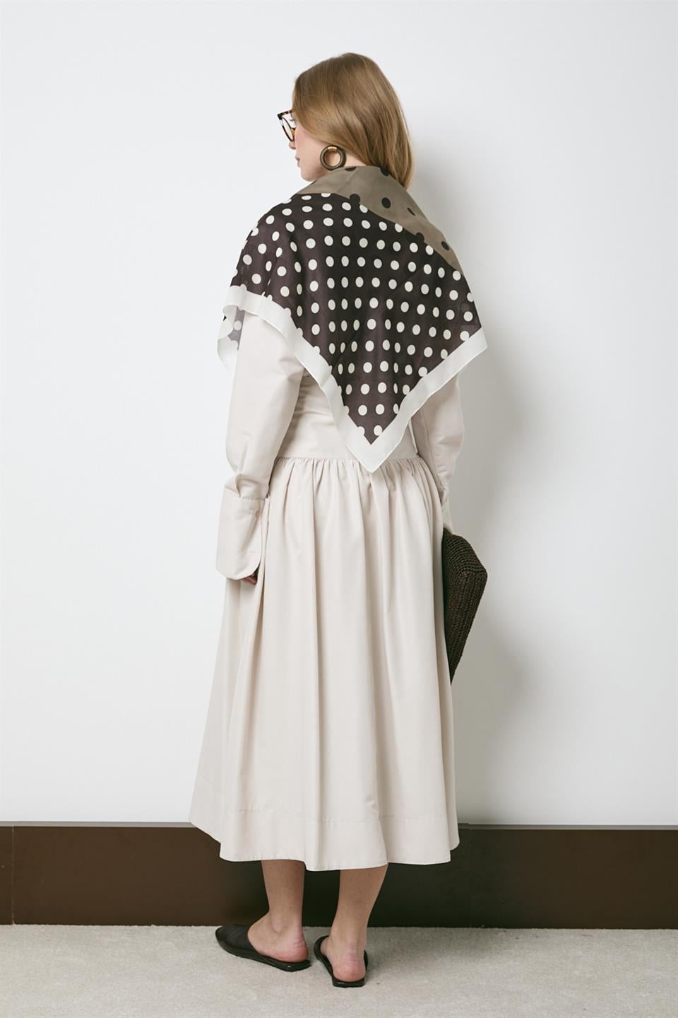 Verev Kapama Poplin Etekli Takım - Bej