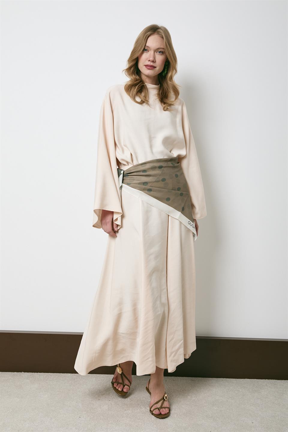 Volan Kol Stella Etekli Takım - Bej