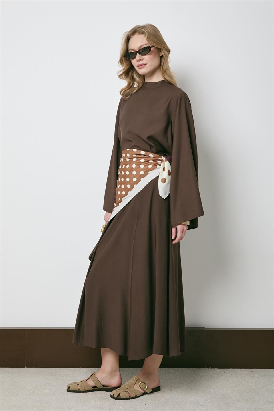 Volan Kol Stella Etekli Takım - Kahve