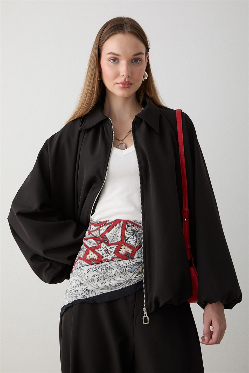 Yarasa Kol Oversize Takım - Siyah