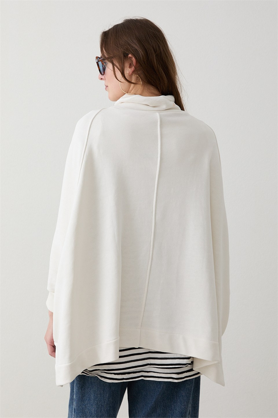 Yarasa Kol Sweatshirt - Ekru
