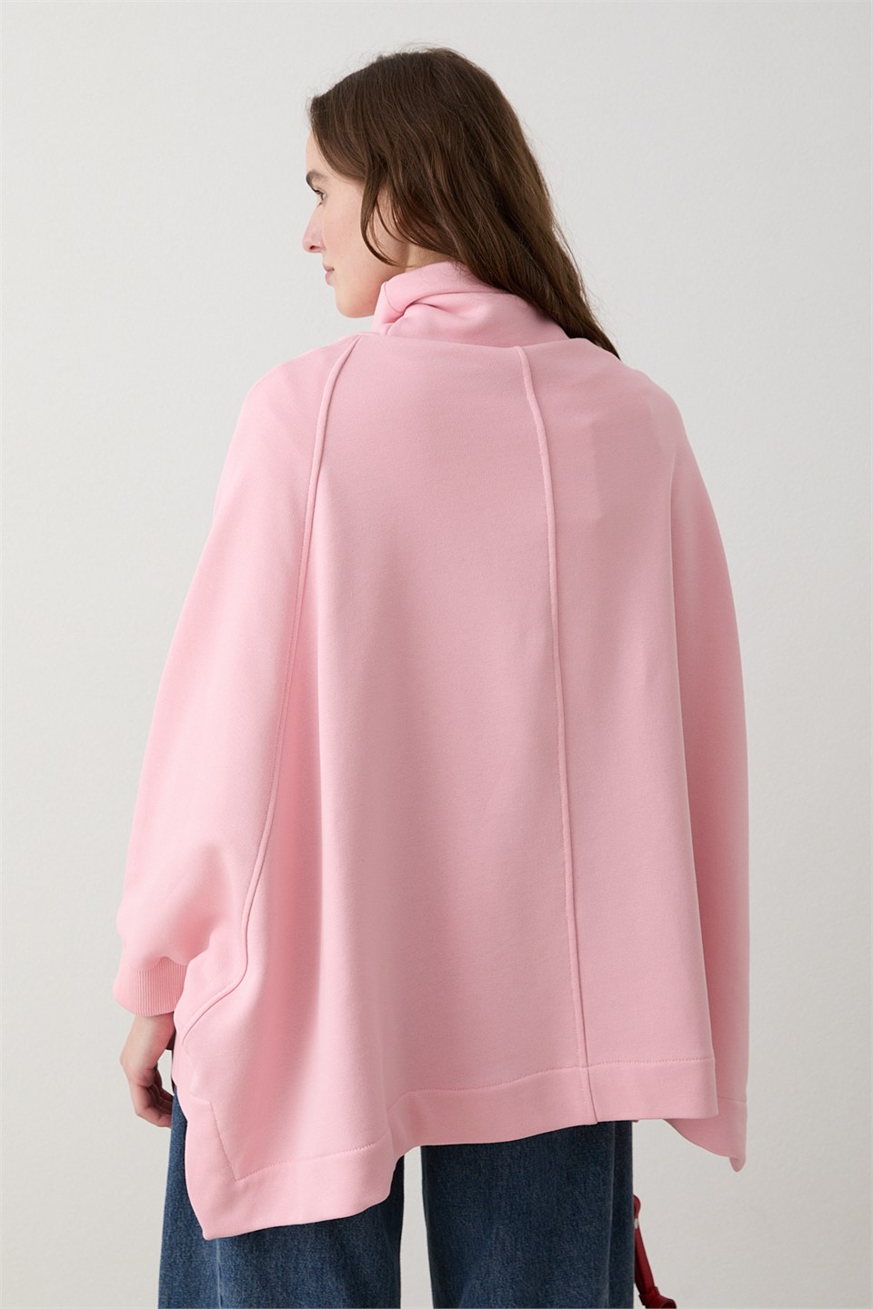 Yarasa Kol Sweatshirt - Pudra