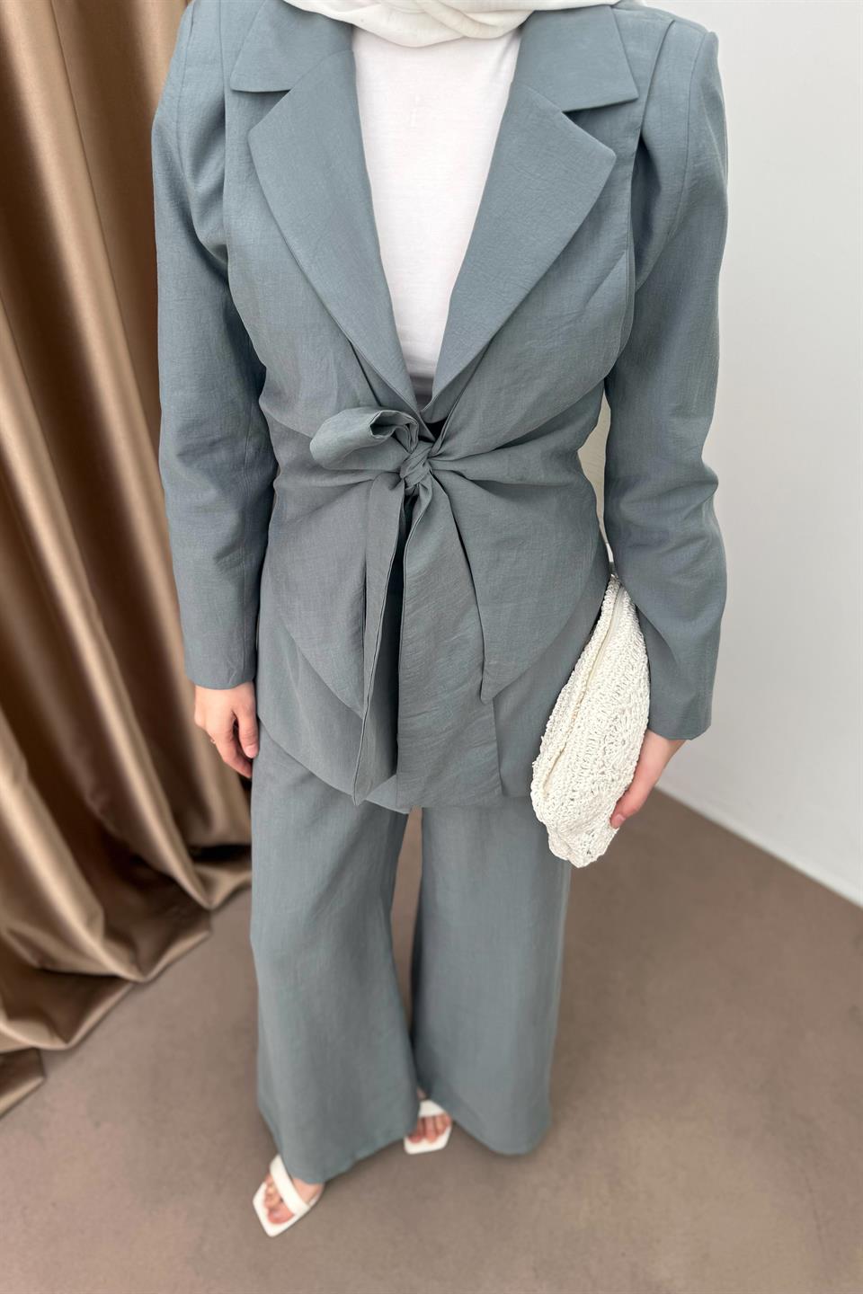 Vest-Tie Tencel Suit - Anthracite