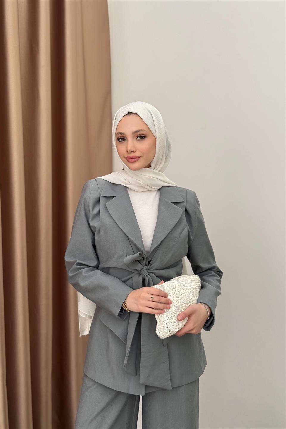 Vest-Tie Tencel Suit - Anthracite